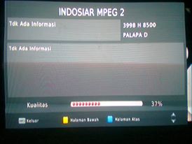 Walau hanya 37%, Indosiar MPEG2 frekuensi baru, yang penting cling