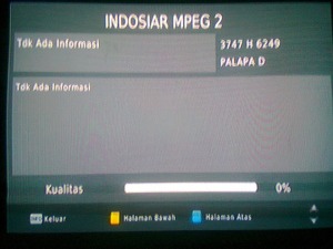 Indosiar MPEG2 frekuensi lama; zonk